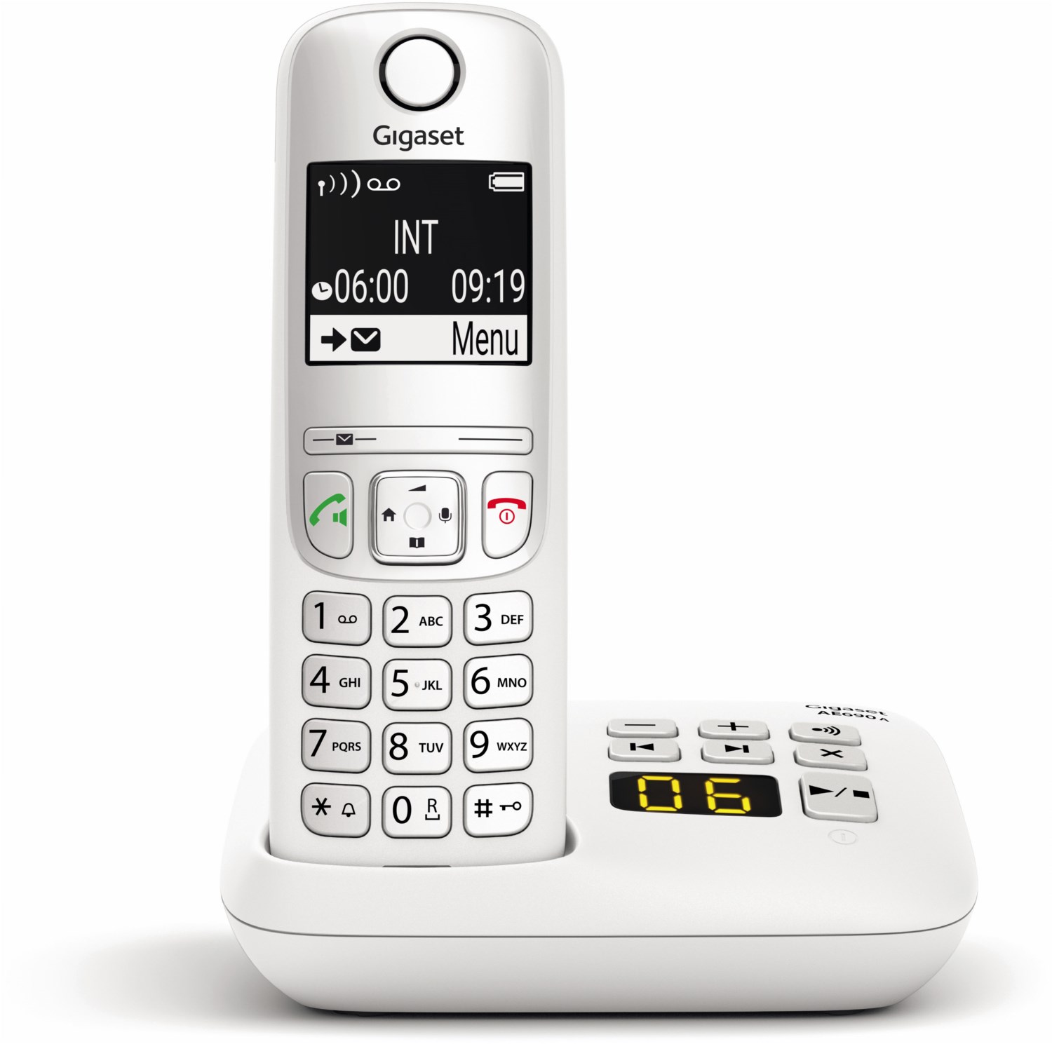 AE690A Schnurlostelefon mit Anrufbeantworter weiß von Gigaset