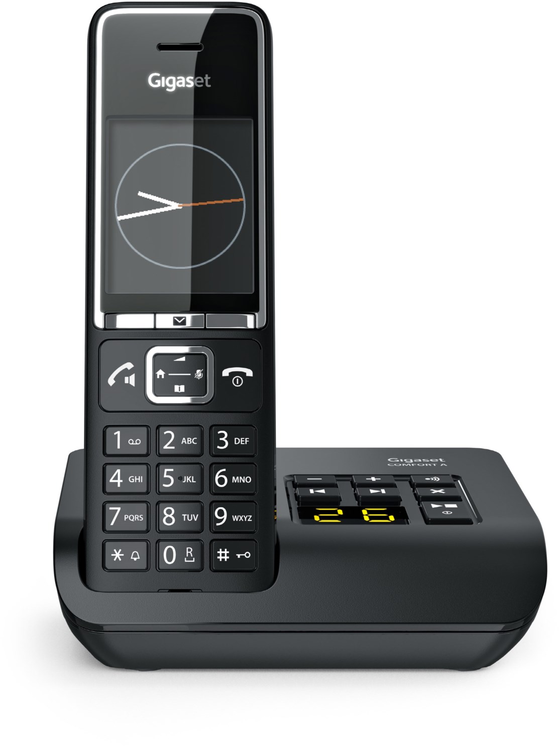 Comfort 550A Schnurlostelefon mit Anrufbeantworter schwarz/chrom von Gigaset