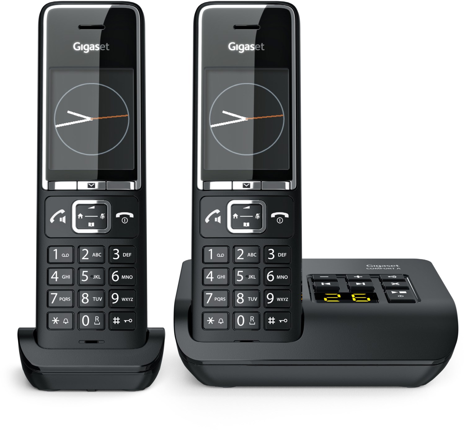 Comfort 550A duo Schnurlostelefon mit Anrufbeantworter schwarz/chrom von Gigaset