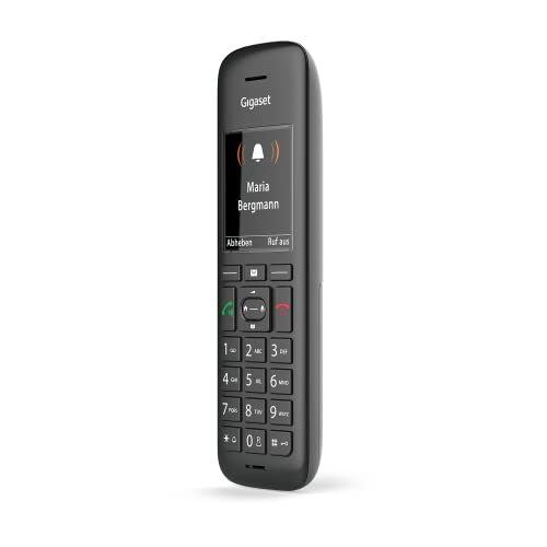 Gigaset C570HX - DECT-Mobilteil mit Ladeschale - Fritzbox-kompatibel - hochwertiges Schnurloses Telefon für Router und DECT-Basis - leichte Bedienbarkeit, graphisches Display, schwarz von Gigaset