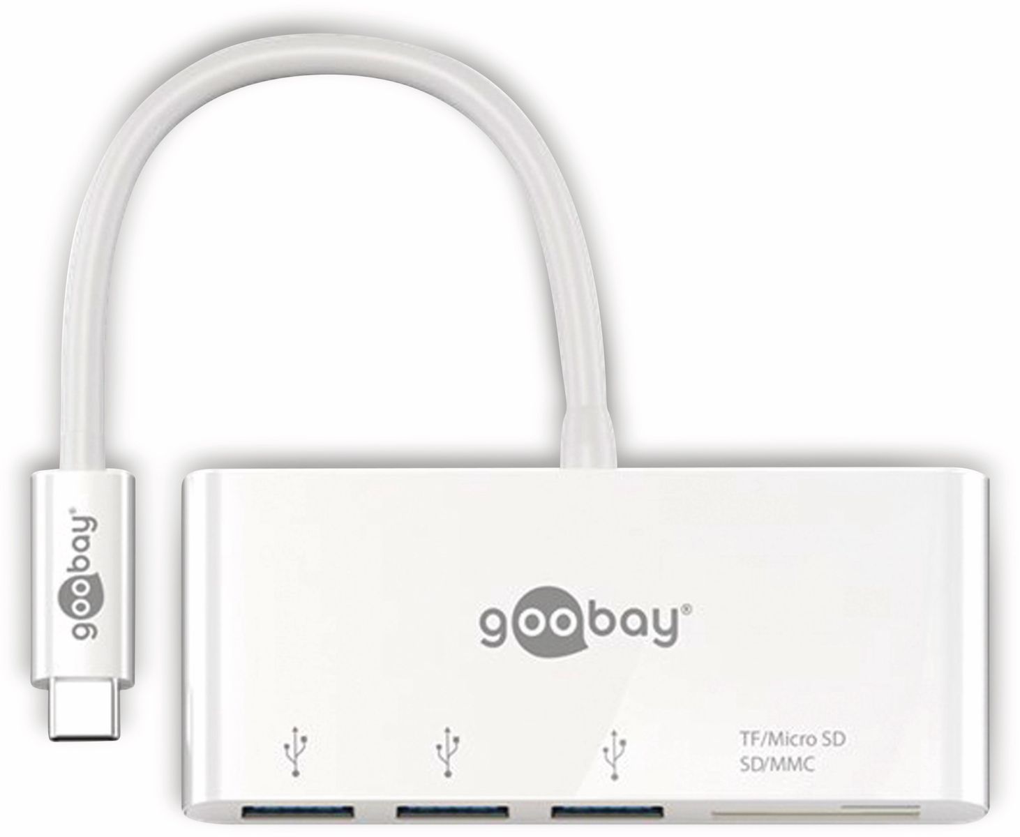 GOOBAY USB-C Multiport-Adapter 62097, mit Kartenleser, 3xUSB, MircoSD, SD von Goobay