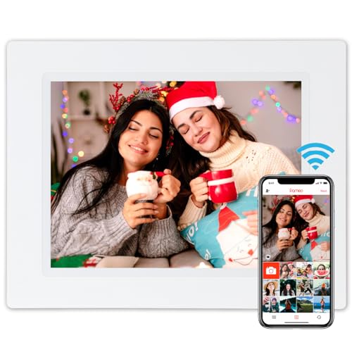 Gsituk 8.7 Zoll Digitaler Bilderrahmen WLAN mit APP Touchscreen Automatische Bilderdrehung Elektronischer Bilderrahmen mit 16GB Speicher, Unterstützt USB/SD-Karte Geschenk für Familie und Freunde von Gsituk
