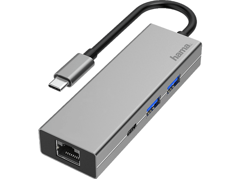 HAMA 4 Ports USB-C-Multiport Adapter, Anthrazit von HAMA