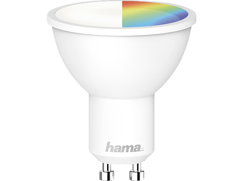 HAMA App und Sprachsteuerbare GU10 RGBW WLAN-LED - Lampe Multi-Colour von HAMA