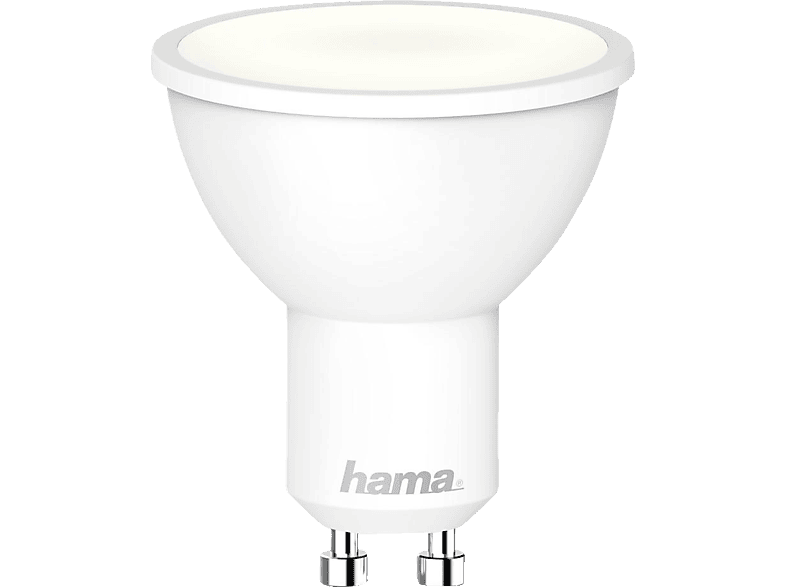 HAMA GU10, 5.5 W WLAN-LED Lampe, App oder Sprachsteuerung, Kaltweiß/Warmweiß bis Tageslicht von HAMA