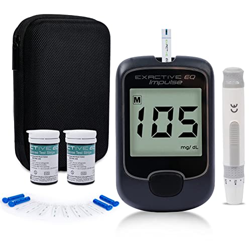 Exactive EQ Blutzuckermessgeräte, Diabetes Blutzucker Test Kit mit 50 Teststreifen - mg/dL von HARPIMER