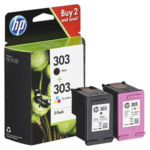 HP 303 (3YM92AE) schwarz, color Druckerpatronen, 2er-Set von HP