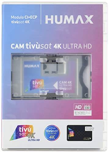 Humax - CAM Tivùsat 4K Ultra HD mit CI+ECP Schnittstelle, inkl. Karte, rückwärts kompatibel mit CI-Geräten von HUMAX