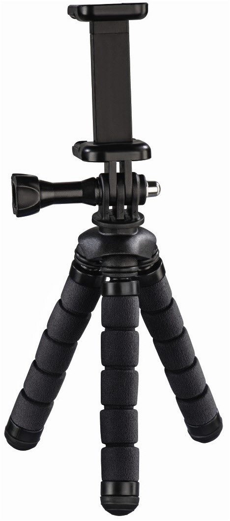 Flex Mini-Stativ für Smartphone/GoPro 5,5 - 7,8cm schwarz von Hama