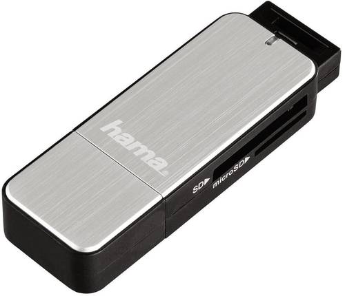 Hama 123900 Externer Speicherkartenleser USB 3.2 Gen 1 (USB 3.0) Silber von Hama