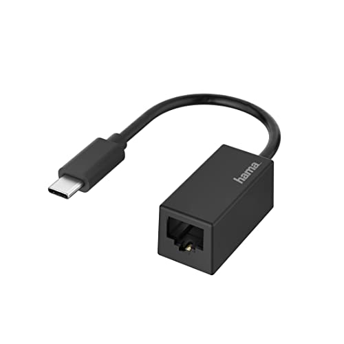 Hama 200322 Netzwerk-Adapter USB-C-Stecker - LAN/Ethernet-Buchse, Gigabit Ethernet von Hama