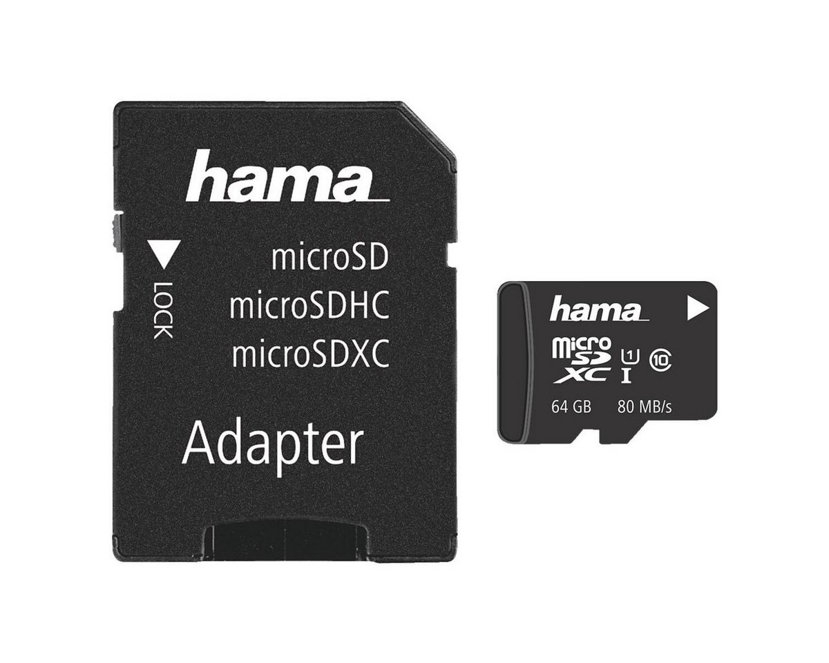 Hama Class 10 UHS-I Speicherkarte (64 GB, für Full-HD- und 3D-Videos geeignet) von Hama
