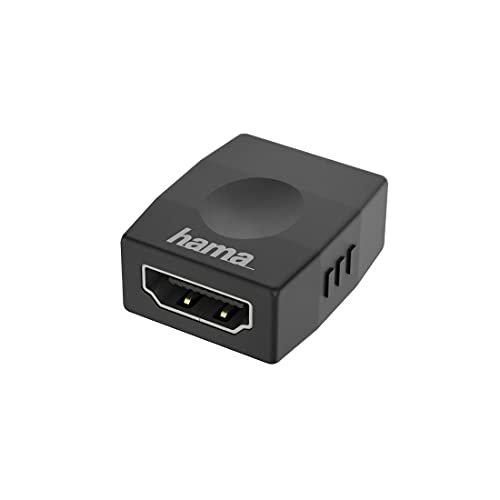 Hama HDMI Adapter Ultra HD 4K 60 Hz (HDMI Buchse, HDMI Buchse, HDR, ARC Audio, HEC Ethernet, Adapter zum Verbinden von zwei HDMI-Kabeln, zwischen PC, Laptop, Monitor, TV, Beamer, ideal fürs Gaming) von Hama