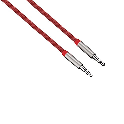 Hama HQ ALU AUX Kabel 3,5mm Klinke-Kabel Rot Klinken-Stecker Audio Handy MP3 Tablet von Hama
