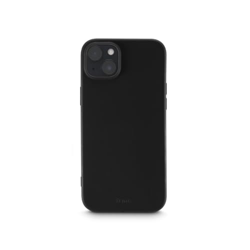 Hama Hülle für iPhone 15 Plus (Handyhülle, stoßfest, Kratzfest, Elegante Schutzhülle für Rückseite, weich, Slim, softe Oberfläche, Wireless Charging kompatibel) schwarz von Hama
