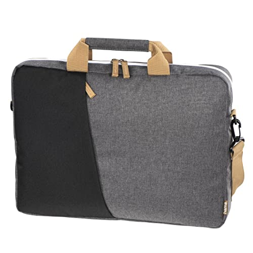 Hama Laptop Tasche bis 13.3 Zoll (Notebook Tasche für Laptop, Tablet, MacBook, Chromebook bis 13,3 Zoll, Umhängetasche als Arbeitstasche oder Schultasche für Herren und Damen) schwarz grau von Hama
