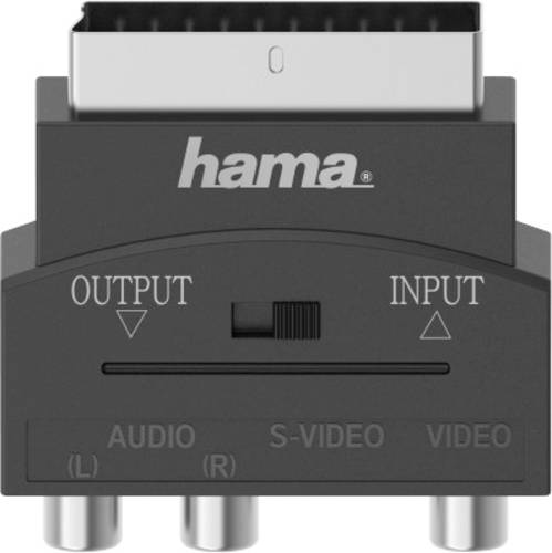 Hama S-Video / Cinch AV Adapter [1x S-Video-Buchse - 3x Cinch-Kupplung] Schwarz von Hama