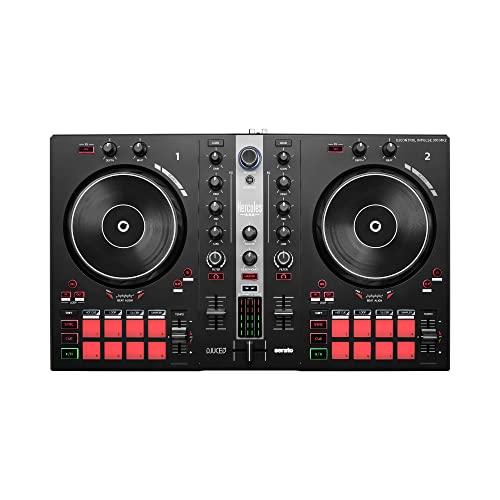 Hercules DJControl Inpulse 300 MK2 – USB-DJ-Controller – 2 Decks mit 16 Pads und eingebauter Soundkarte von Hercules