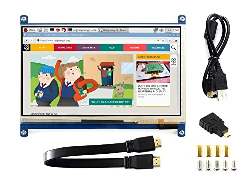 IBest 7 inch Capacitive Touch Screen 1024 * 600 IPS Display HDMI LCD C Monitor for Raspberry Pi Banana Pi Banana Pro BB Black PC, Support Windows 10/8.1/8/7 Various Systems von IBest