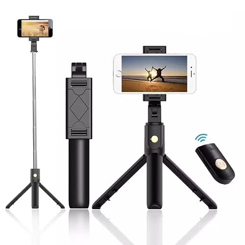 INF Selfiestick und Tripod mit Bluetooth Fernbedienung, Bluetooth Selfie Stick, Kamerastativ, Wireless Selfie-Stange Stab mit Fernauslöser, für 4,7-6-Zoll-Handys von INF