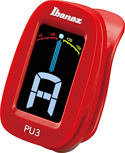 IBANEZ Chromatisches/Automatisches Clip Stimmgerät - Red (PU3-RD) von Ibanez