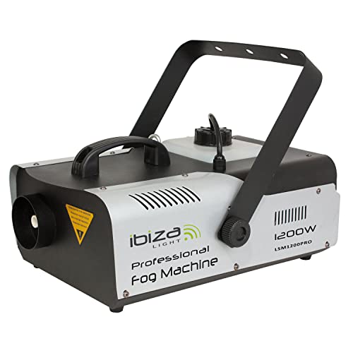 Ibiza - LSM1200PRO - Professionelle 1200W Nebelmaschine programmierbar mit DMX und Fernsteuerung - Schwarz von Ibiza