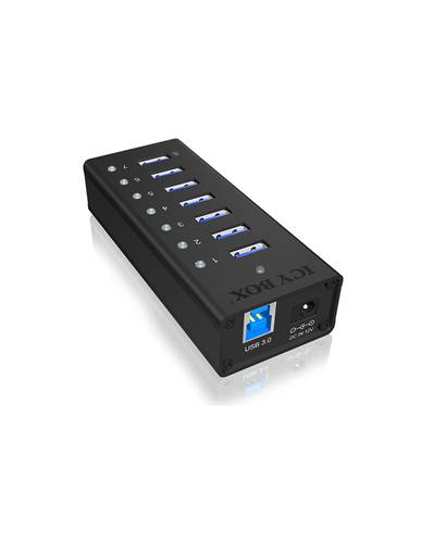 ICY BOX IB-AC618 7 Port USB 3.2 Gen 1-Hub (USB 3.0) Schwarz von Icy Box