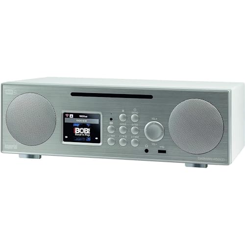 IMPERIAL DABMAN i450 CD Internetradio/DAB+ Digitalradio mit CD Player (DAB+ Radio, Internet/DAB+ / DAB/UKW/FM, CD-Player, Bluetooth, WLAN, LAN, USB, Aux In, Subwoofer, 2.1 Sound) Silber-Weiß von Imperial