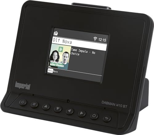 Imperial DABMAN i410 BT Internetradio/DAB+ Adapter optimal für HiFi-Anlagen (Stereo Sound, Internet/DAB+/ FM, Bluetooth Senden + Empfangen, Hotelmodus, Streaming, UPnP, WLAN, USB Recording) schwarz von Imperial