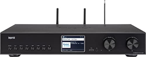 Imperial DABMAN i510 BT - Hifi-Tuner Internetradio / Digitalradio (DAB+ / DAB / UKW / WLAN / LAN, Bluetooth senden und empfangen, USB, Streamingdienste Amazon Music, Napster uvm.) schwarz von Imperial