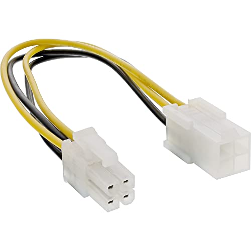 InLine Stromverlängerung intern, P4 4pol Stecker / Buchse, Netzteil zu Mainboard, 0,2m von InLine