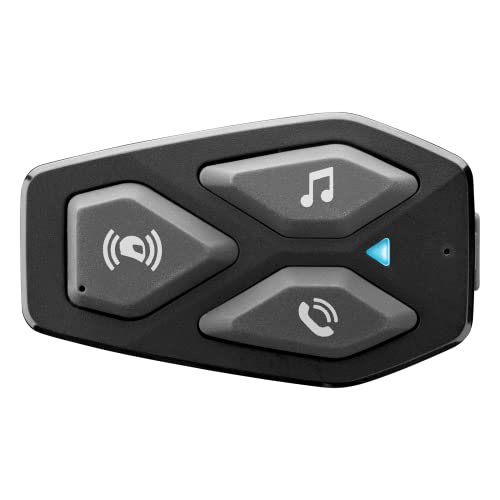 Interphone | COM3HD | Single | Bluetooth 5.1 Motorrad-Helm-Gegensprechanlage, 40-mm-HD-Kopfhörer, Motorrad-Motorradnutzung, Entfernung 500 m, Akkulaufzeit 10 Stunden, Musik, GPS, wasserdicht IP67 von Interphone