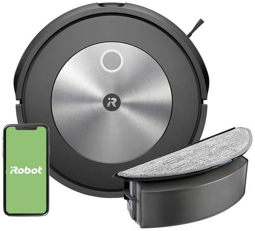 IRobot Roomba Combo J5178 Saug-und Wischroboter Graphit Sprachgesteuert, App gesteuert, kompatibel m von Irobot