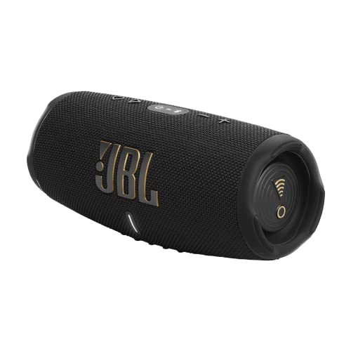 JBL Charge 5 Wifi – Kabelloser Lautsprecher mit Bluetooth und Wifi – Wasser- und staubdicht – Integrierte Powerbank – Bis zu 20 Stunden Akkulaufzeit – Schwarz von JBL