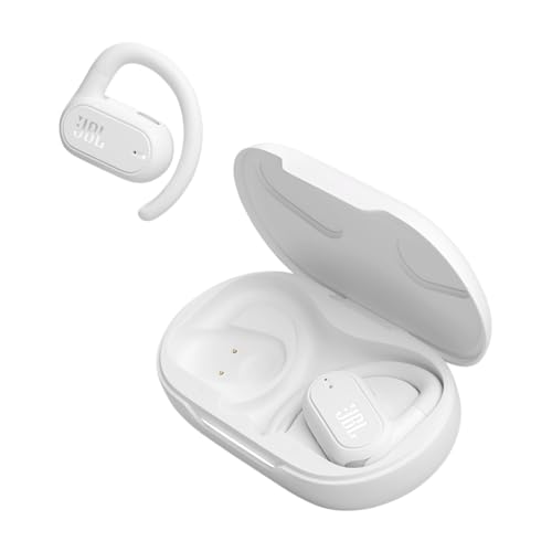 JBL Soundgear Sense – Kabellose Bluetooth-Open-Ear-Kopfhörer – Spritzwassergeschützt und komfortabel – In Weiß von JBL