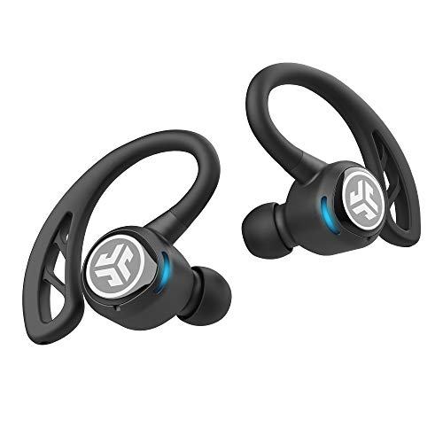 JLab Audio Epic Air Sport True Wireless In Ear Kopfhörer - Bluetooth Kopfhörer Kabellos mit USB-Ladecase 70 Stunden Akkulaufzeit IP66 Schweißbeständigkeit und benutzerdefiniertem EQ3-Sound Schwarz von JLab
