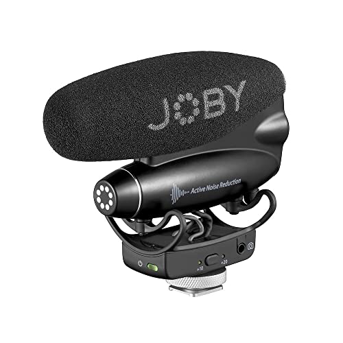 JOBY Wavo PRO Professionelles Richtmikrofon zur Kameramontage, Stabmikrofon mit Eingebauter ANR und mit Rycote-Dämpfungshalterung, Dynamische Mikrofone, Professionelles Mikrofon, Mikrofon Kamera von JOBY