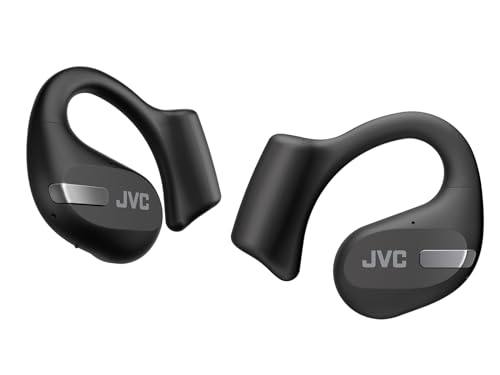 JVC Nearphones HA-NP50T-B, True Wireless Earbuds, Open Ear Design, Active Noise Reduction, Multi-Point, IPX4, Mikrofon-Muting, 38 Std. Laufzeit, BT 5.3, (Schwarz) von JVC