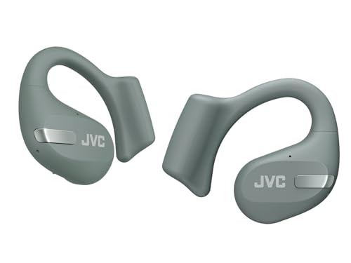 JVC Nearphones HA-NP50T-G, True Wireless Earbuds, Open Ear Design, Active Noise Reduction, Multi-Point, IPX4, Mikrofon-Muting, 38 Std. Laufzeit, BT 5.3, (Sage Green) von JVC