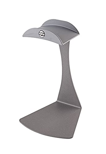 K&M 16075 Kopfhörer-Tischstativ Over Ear Basaltgrau -aus Stahl – mit Gummiauflage und schlanker Silhouette von K&M