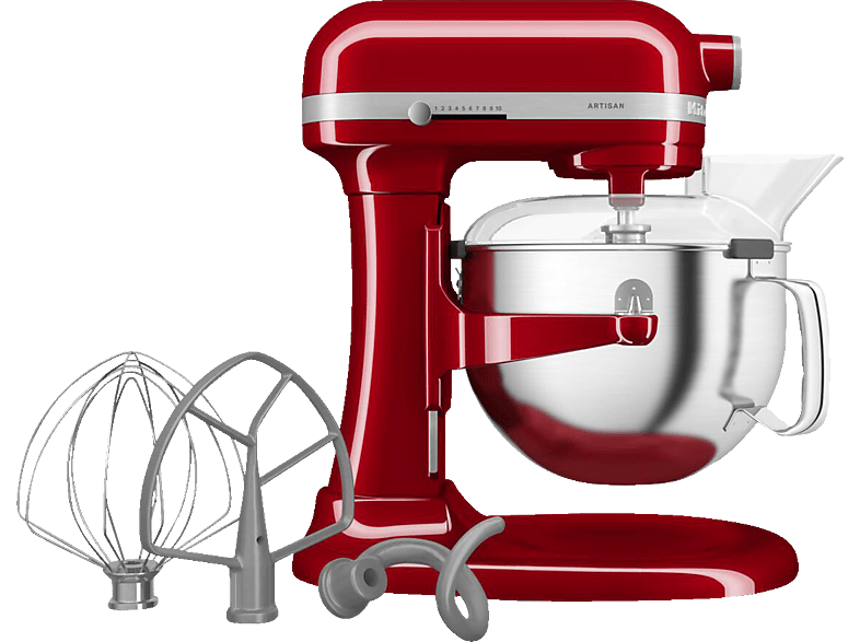 KITCHENAID 5KSM60SPXEER Küchenmaschine Empire Rot (Rührschüsselkapazität: 5,6 l, 375 Watt) von KITCHENAID