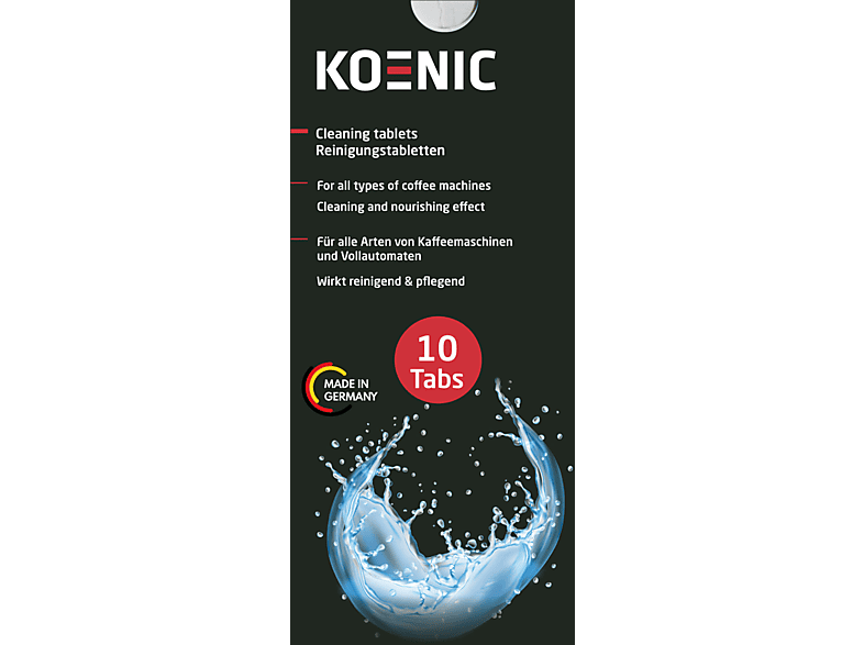 KOENIC KCT-010-1 Reinigungstabletten für Kaffee-und Espressomaschinen (140 mm) von KOENIC
