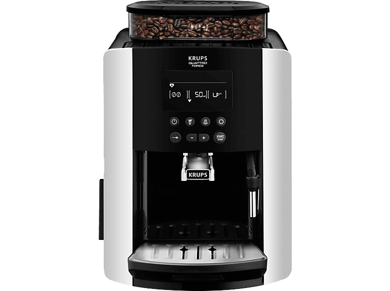 KRUPS EA8178 Arabica Display Quattro Force Kaffeevollautomat Schwarz/Carbon-Optik von KRUPS