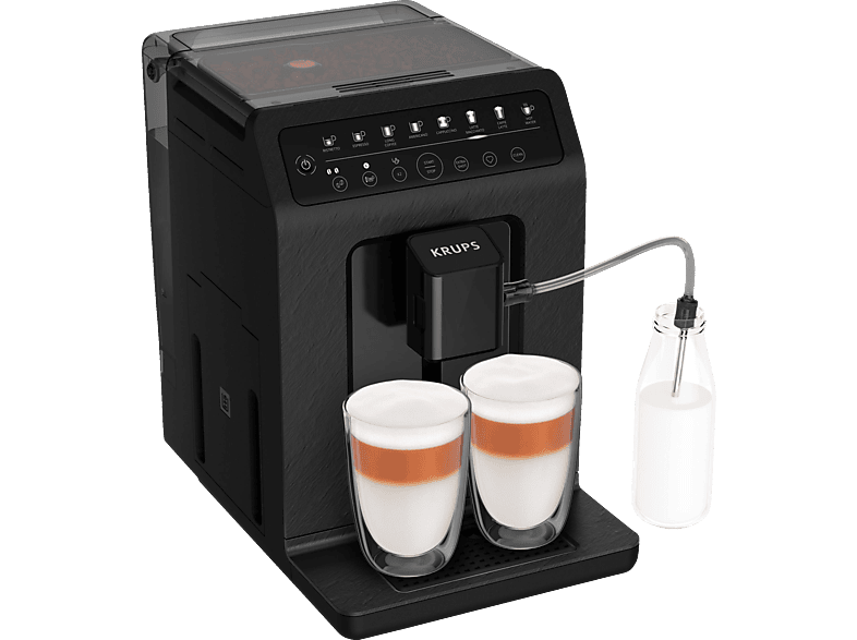 KRUPS EA897B Evidence ECOdesign Kaffeevollautomat Schwarz mit Schiefer-Optik von KRUPS