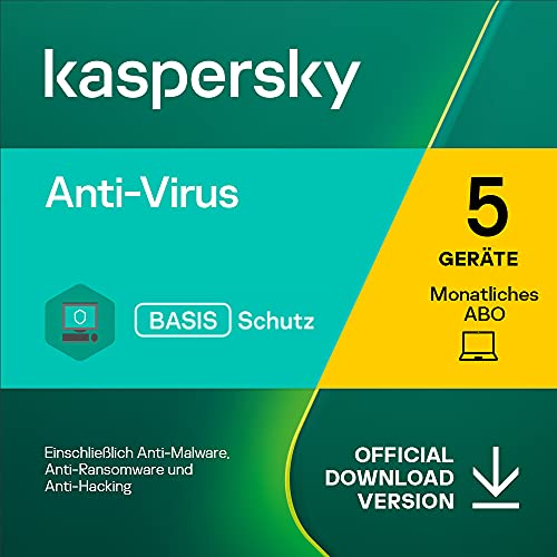 Kaspersky Anti-Virus 2023 | 5 Geräte | Monatliches Abo | Windows | Aktivierungscode per Email von Kaspersky Lab