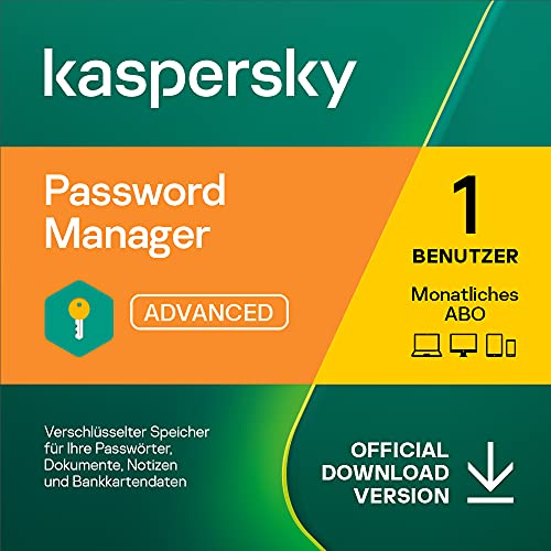Kaspersky Password Manager | Unbeschränkte Anzahl von Geräten | 1 Benutzerkonto | Monatliches Abo | Windows/Mac/Android/iOS | Aktivierungscode per Email von Kaspersky Lab