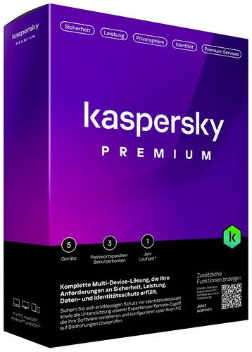 Kaspersky Premium Total Security Jahreslizenz, 5 Lizenzen Windows, Mac, Android, iOS Antivirus von Kaspersky
