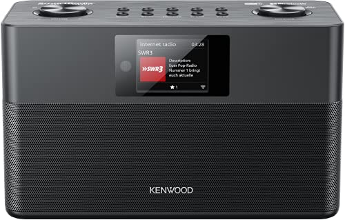 KENWOOD CR-ST100S-B - Smart-Radio mit Internetradio, WLAN, 2 x 10 W RMS, Bassreflex Lautsprecher, DAB+, UKW, Bluetooth, USB, Line-In/-Out, Weckfunktion, Sleeptimer, TFT-Farbdisplay, Fernbedienung von Kenwood