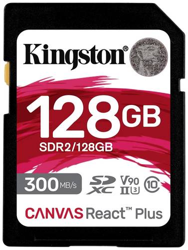 Kingston Canvas React Plus SD-Karte 128GB Class 10 UHS-II von Kingston