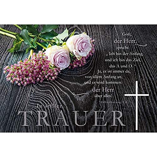 Kollektion Reuter Trauerkarte/Beileidskarte/Kondolenzkarte mit Bibelvers; mit Briefumschlag, 80-0467 von Kollektion Reuter
